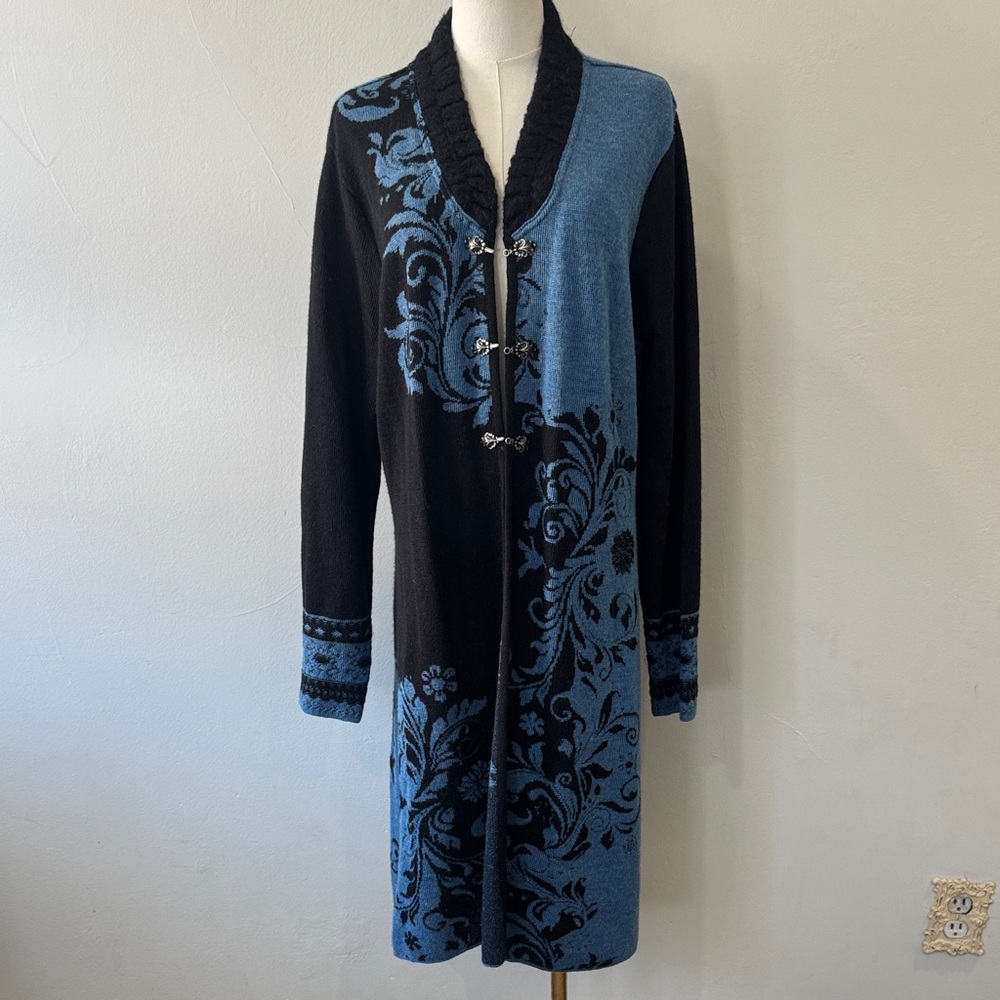 NWOT NorthStyle XL Alpaca Blend Two-Tone Duster Sweater Coat – Metal Toggle